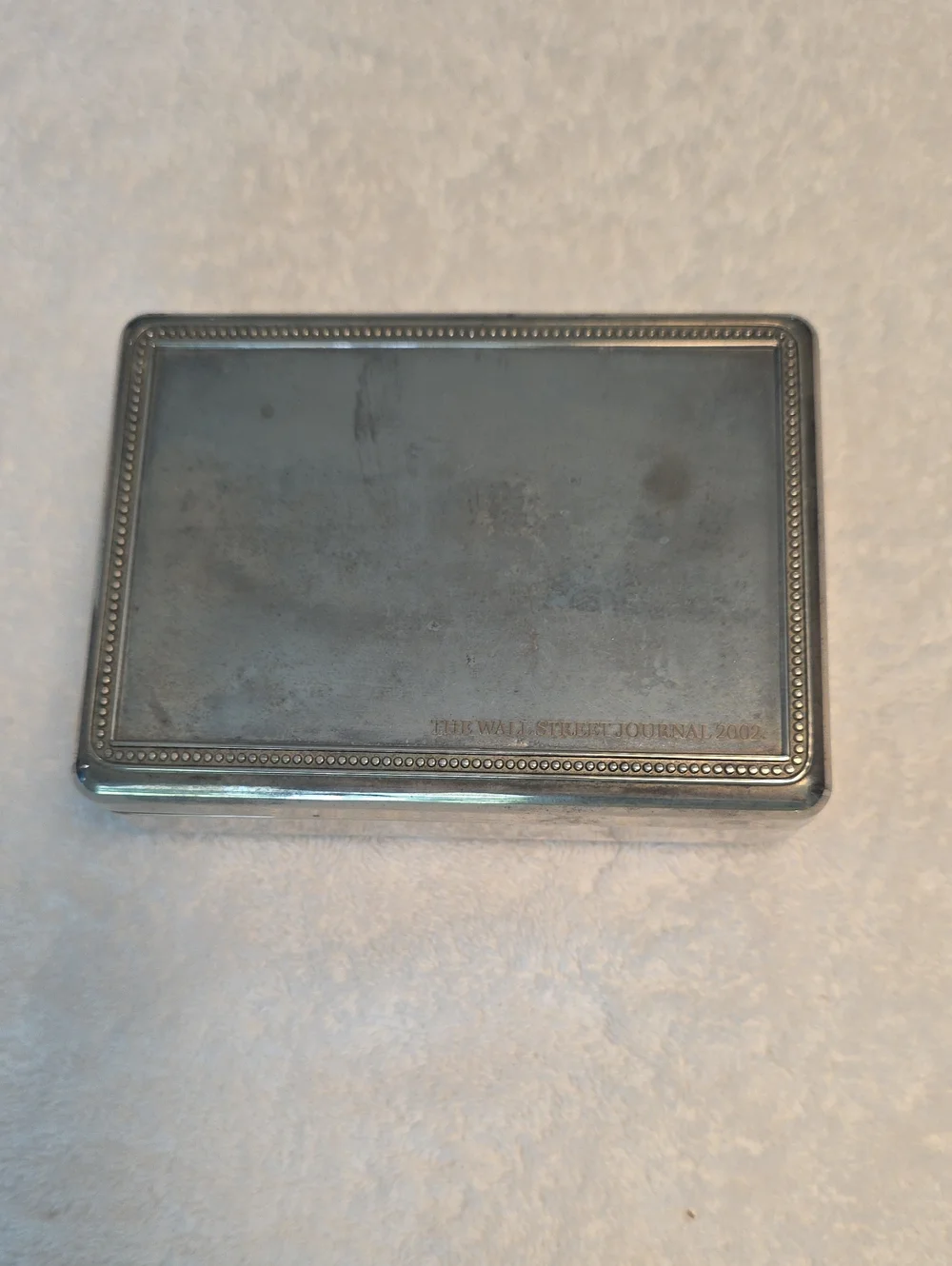 Vintage Metal Trinket Box - Silver Tone